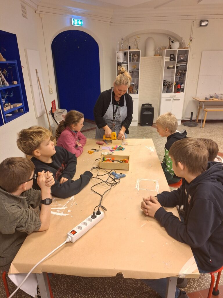 7. klasse på Haugar kunstmuseum i Tønsberg